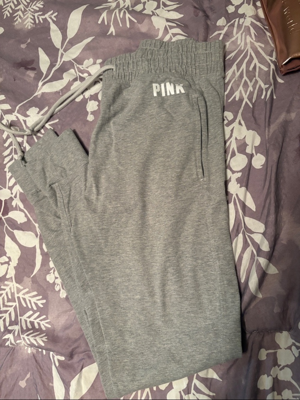 PINK Victoria's Secret Light Gray Lounge Joggers
